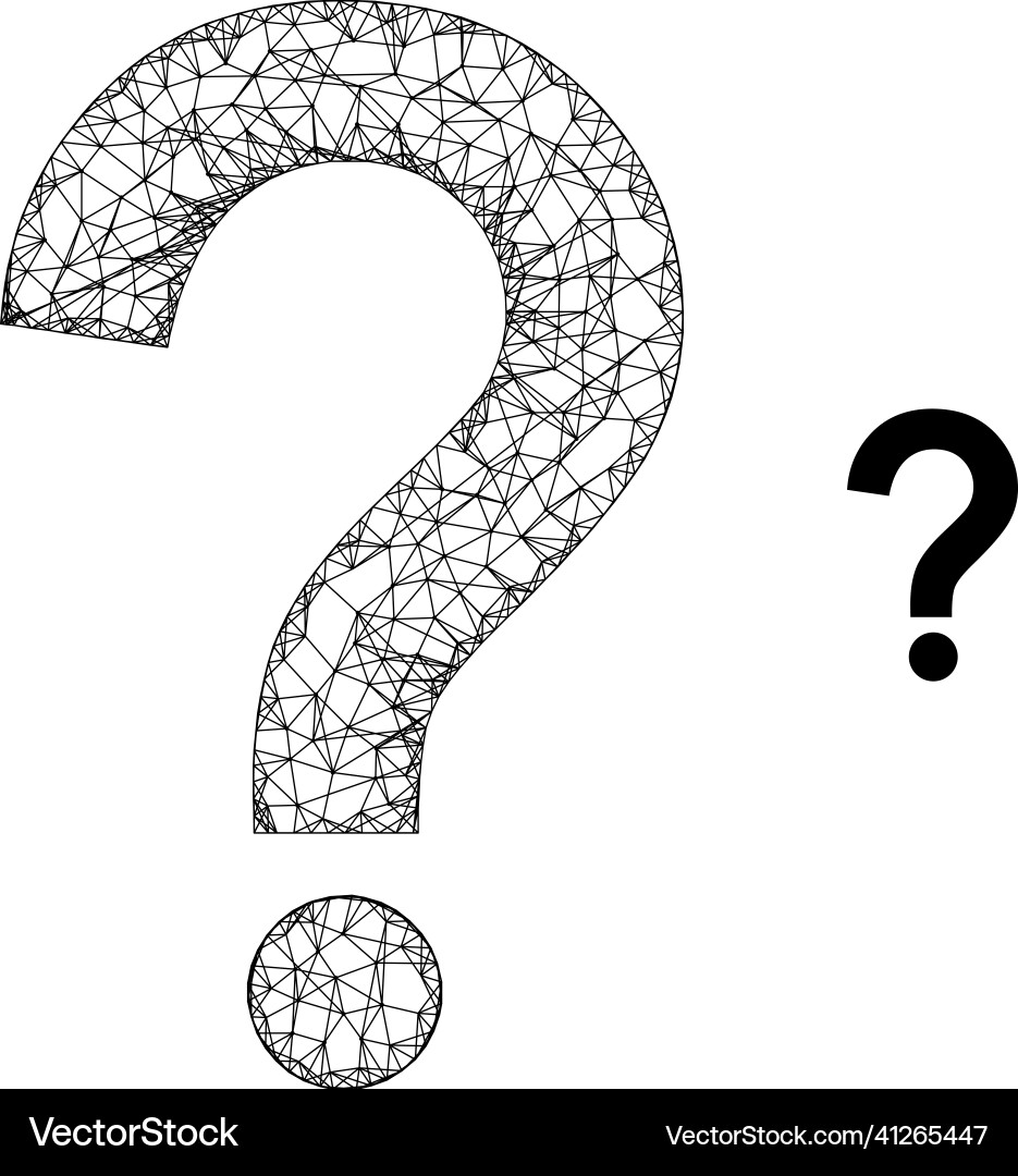 Net mesh query sign icon Vector Image
