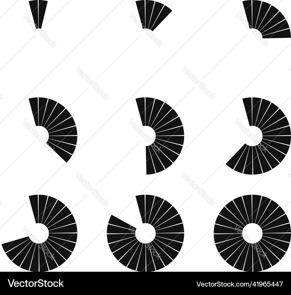 Preloader circular loading bar pie chart Preloader circular loading bar pie chart Vector Image