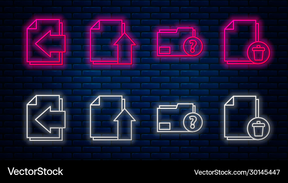 Set line upload file document unknown Set line upload file document unknown Vector Image