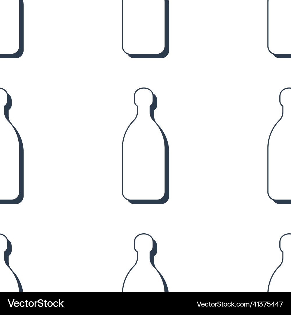 Tequila bottles seamless pattern line art style Tequila bottles seamless pattern line art style Vector Image