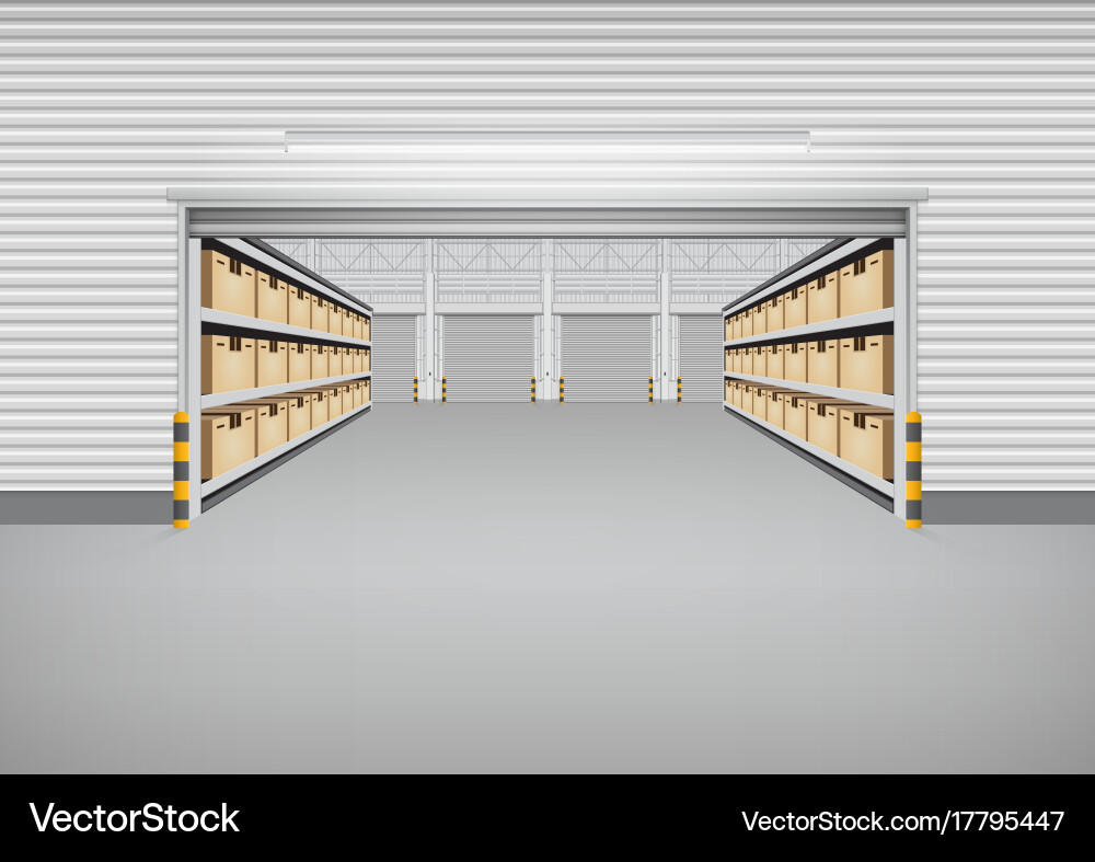 Warehouse building background Vector Image