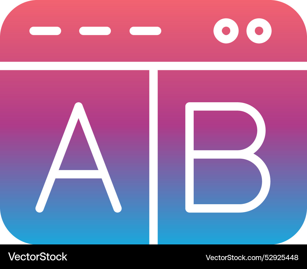 Ab testing icon design vector image