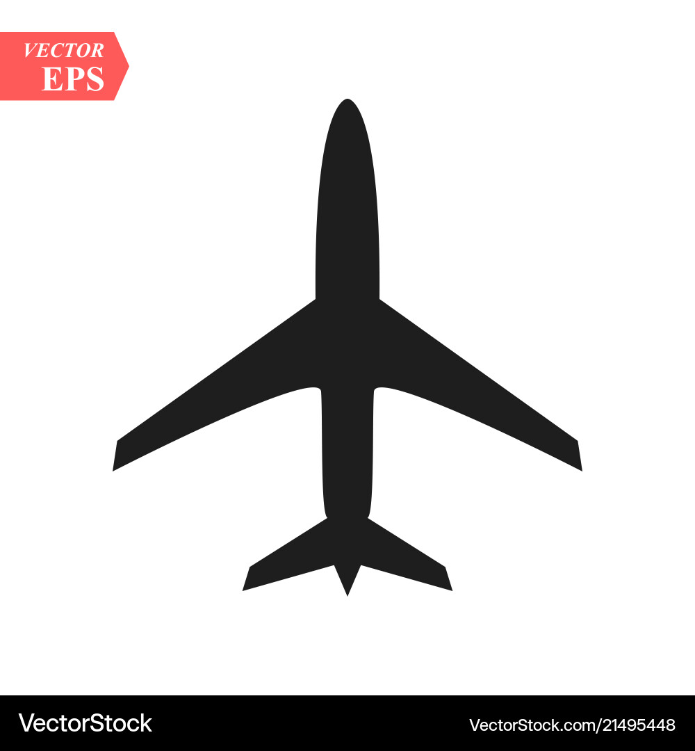 Airplane Flight Icon Set - Travel Vector Image