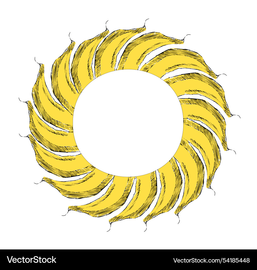 Background with a round circle frame of graphic vector image