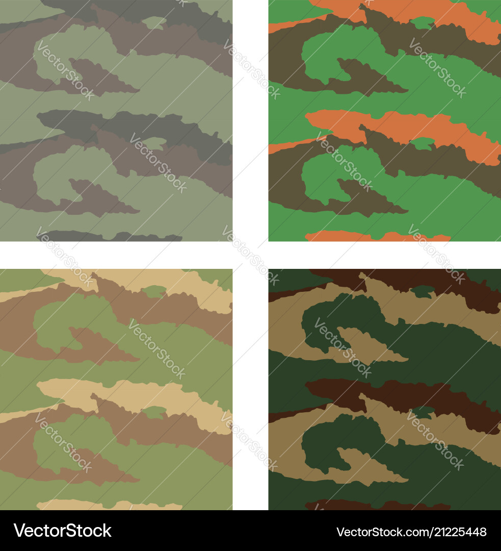 Camouflage pattern design with different color Vector Image