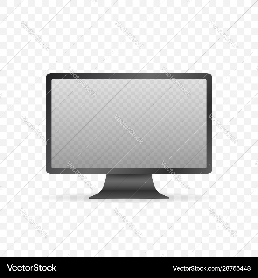 Computer display isolated in realistic design Computer display isolated in realistic design Vector Image