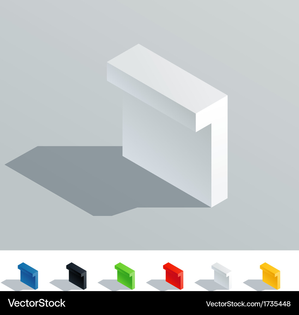 Cube styled monospace characters vector image