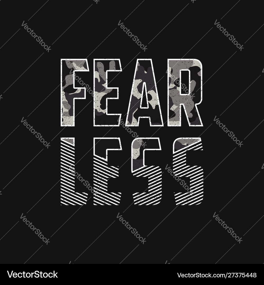 Fearless Slogan Typography vector image