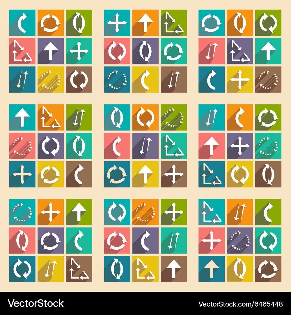 Flat with shadow concept and mobile application Vector Image