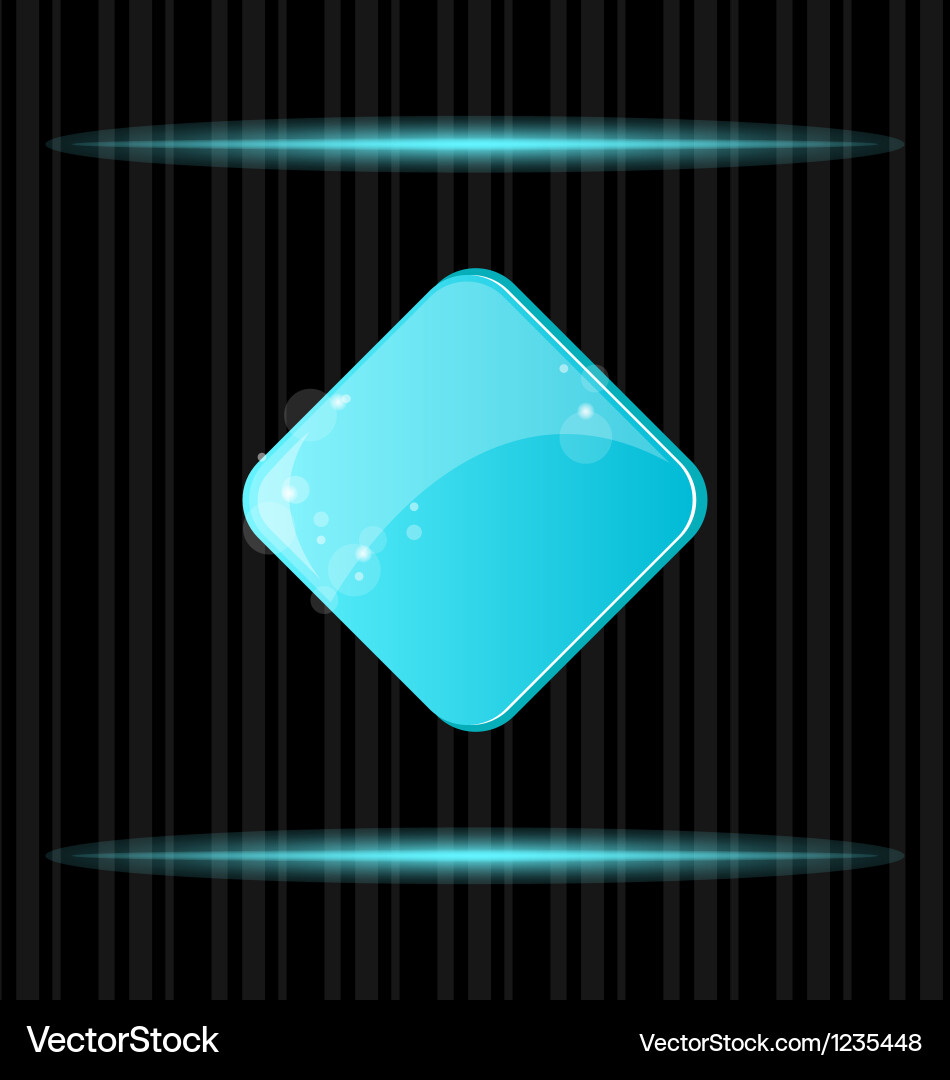 Glossy Blue Web Button Vector Image