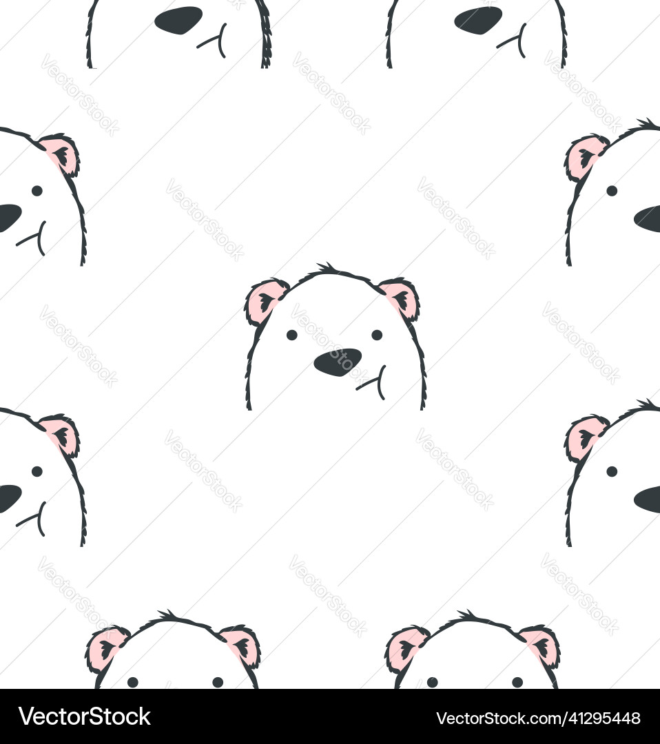 Kopf polar Bär nahtloses Muster Kopf polar Bär nahtloses Muster vektorbild
