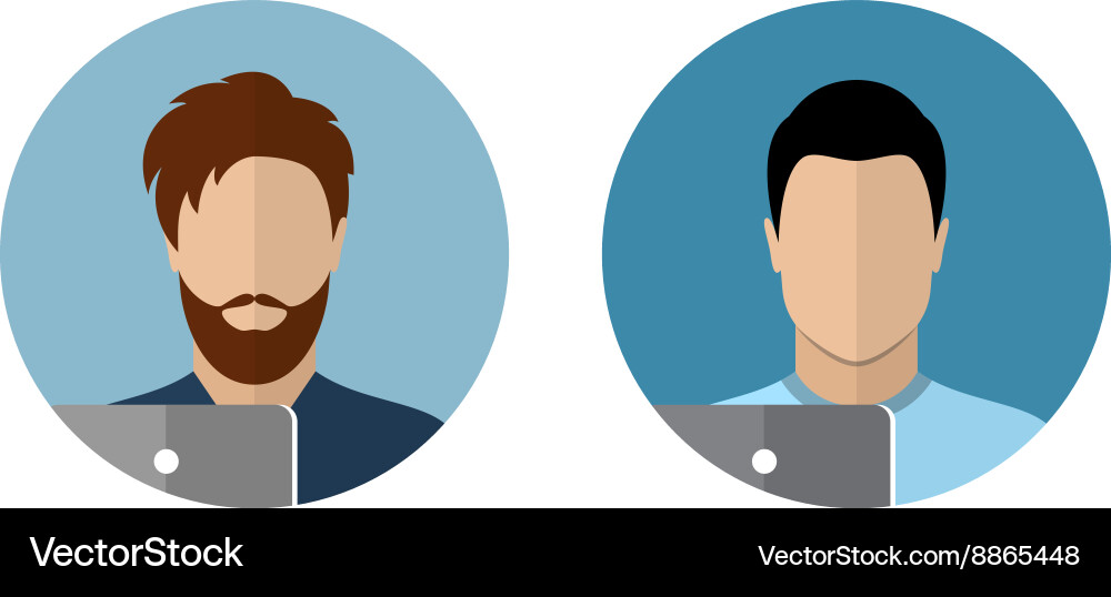 Programmer Icons Set vector image