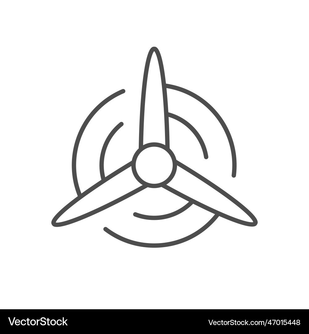 Propeller rotation line outline icon Propeller rotation line outline icon vector image