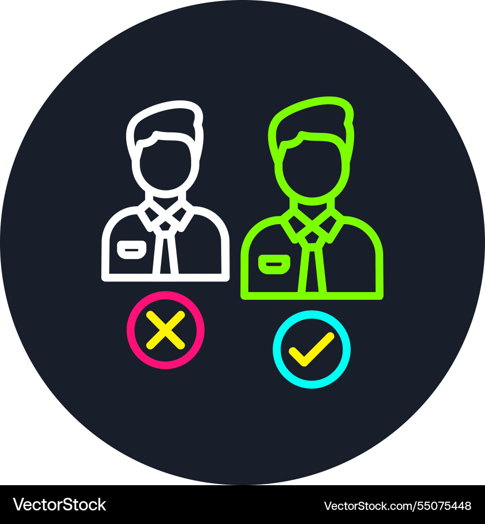Selection line multi color icon Vector Image