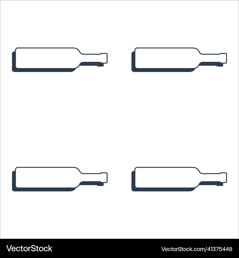 Vodka bottles seamless pattern line art style Vector Image