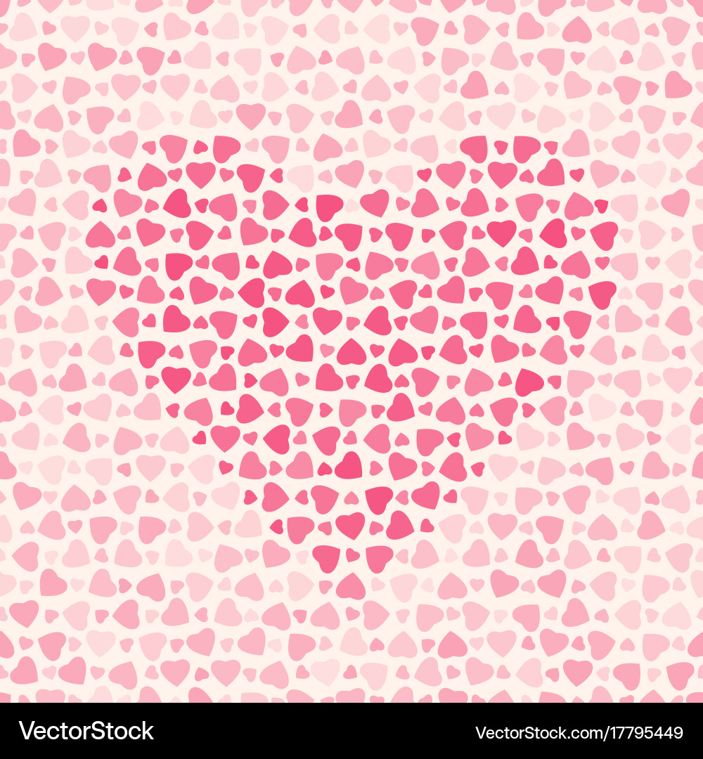 Abstract pattern with hearts on light background Vector Image