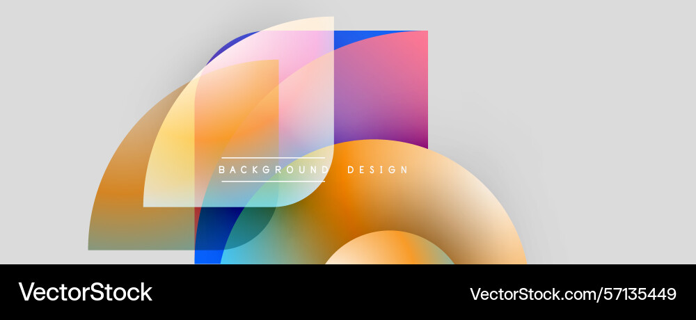 Abstract shapes overlap creating vibrant color Abstract shapes overlap creating vibrant color Vector Image