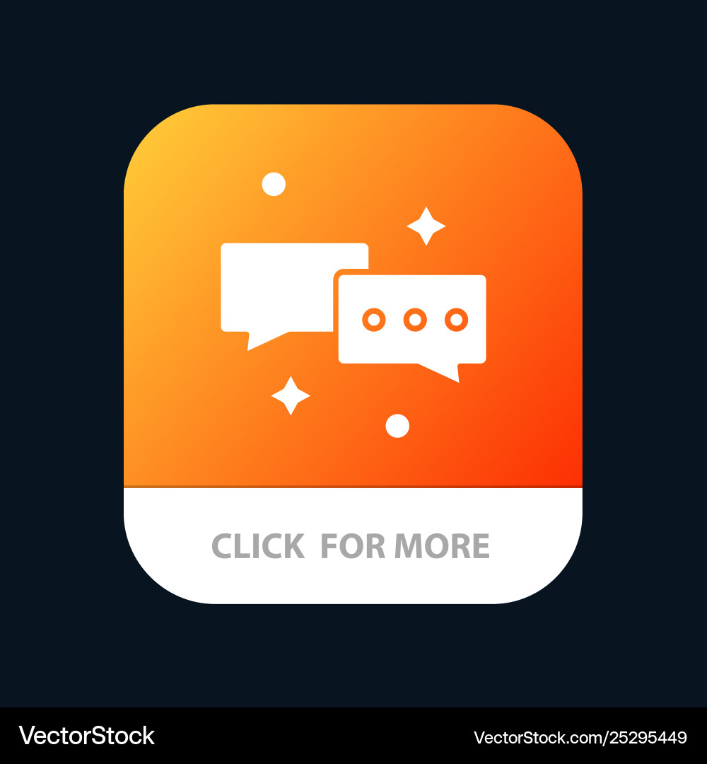 Chat chatting mail email mobile app button Vector Image