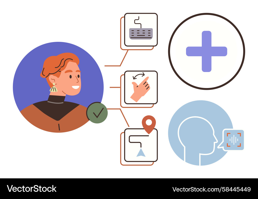 Digital Accessibility Concepts Vector Image