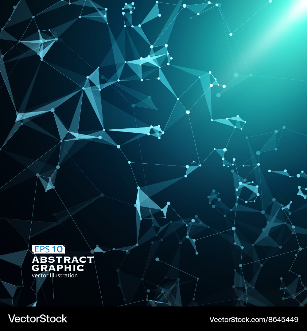 Dot line and surface consisting of abstract vector image