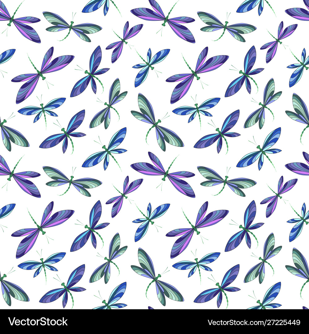 Dragonflies in flight Dragonflies in flight vector image