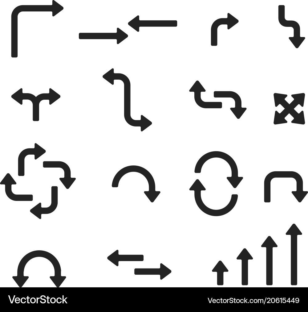Dynamic Arrow Set vector image