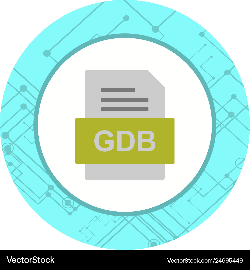 Gdb file document icon Vector Image