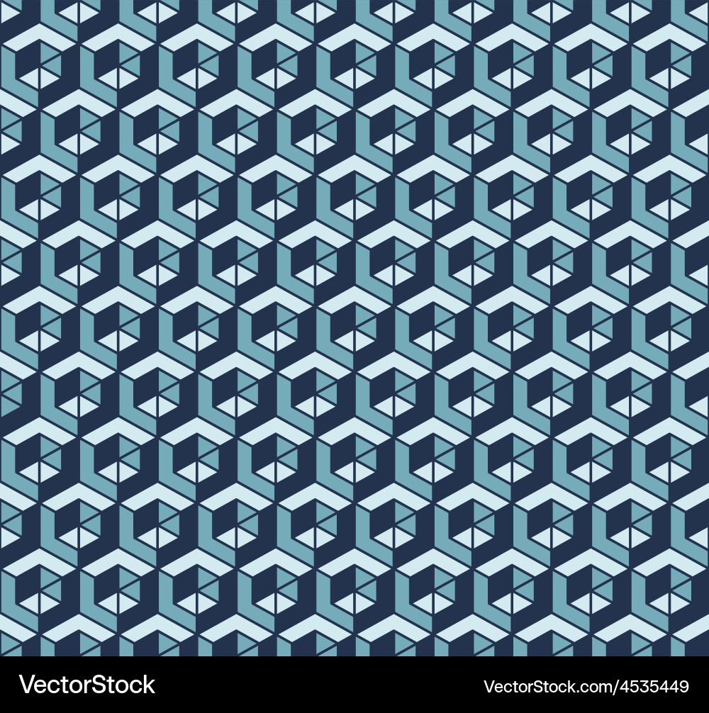 Geometric Cube Pattern vector image