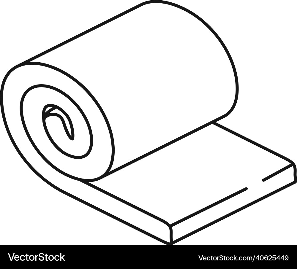Insulation Roll Icon – Royalty-Free Vector | VectorStock, image size:1000x907