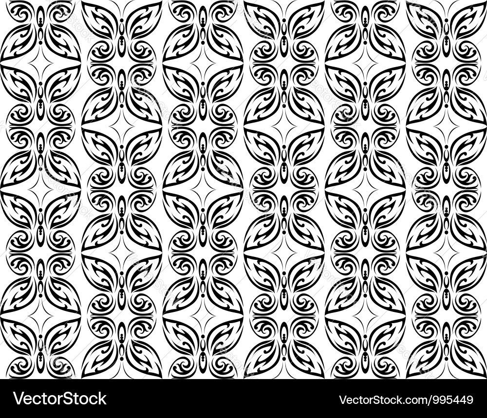 Intricate Butterfly Pattern vector image