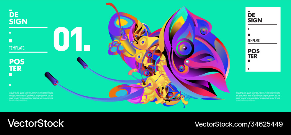 Landing page background template with colorful Landing page background template with colorful Vector Image