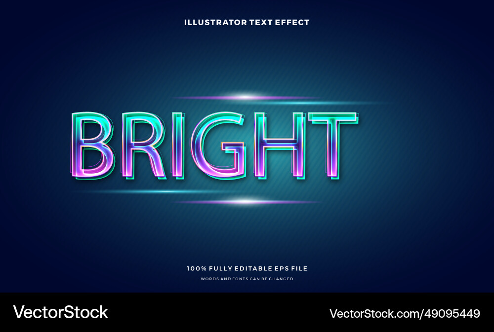 Modern editable text style effect ve Vector Image