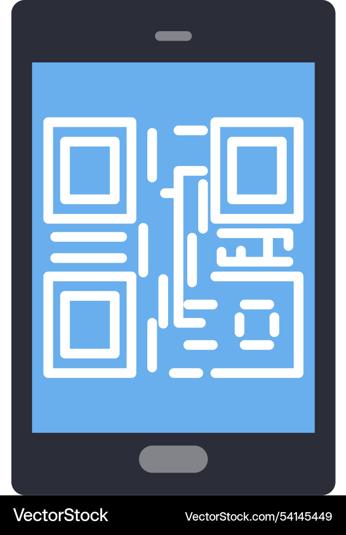 Qr code flat icon design vector image