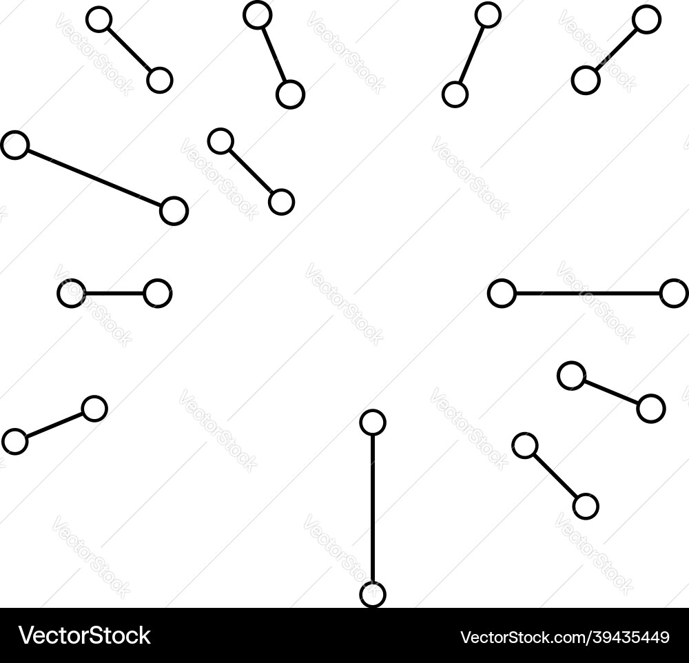 Radial radiating lines with nodes nodal points Radial radiating lines with nodes nodal points Vector Image