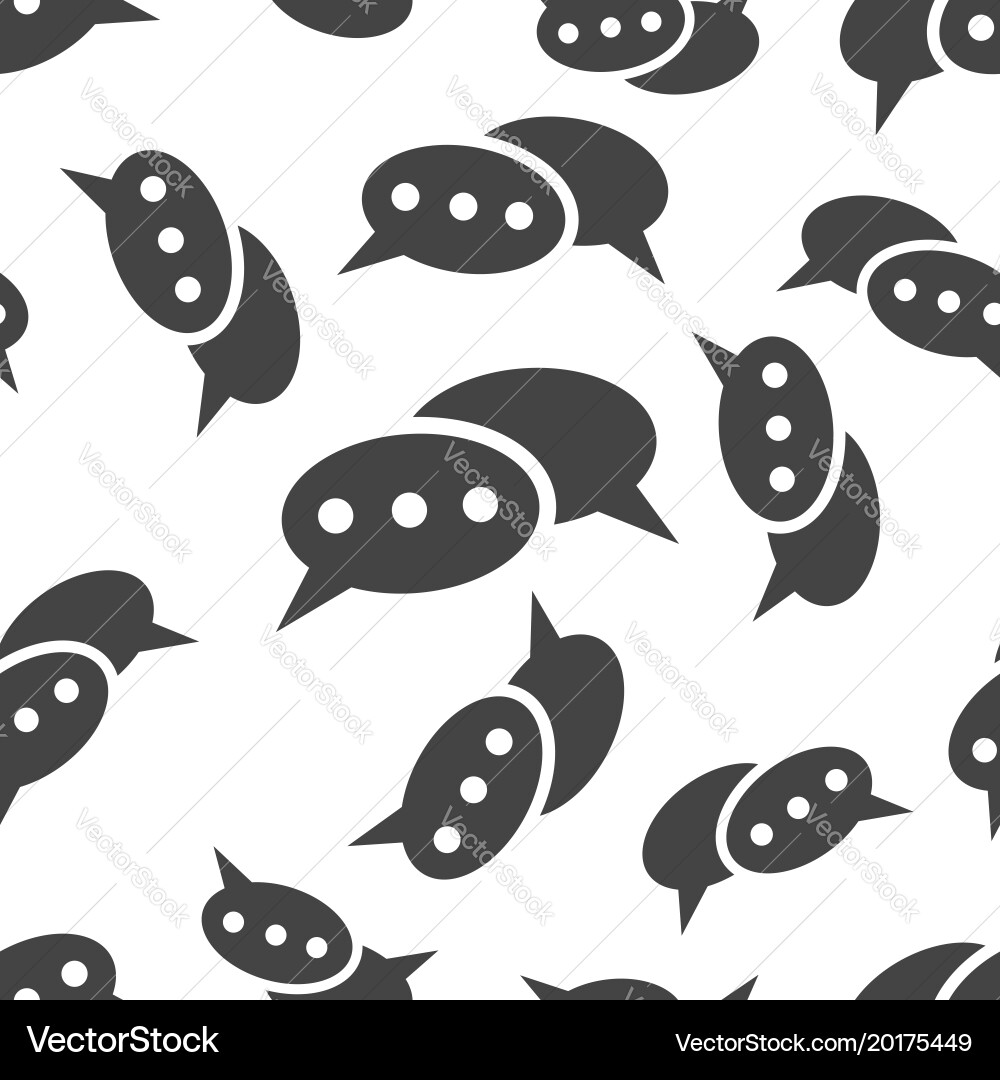Thought bubble seamless pattern background icon Vector Image