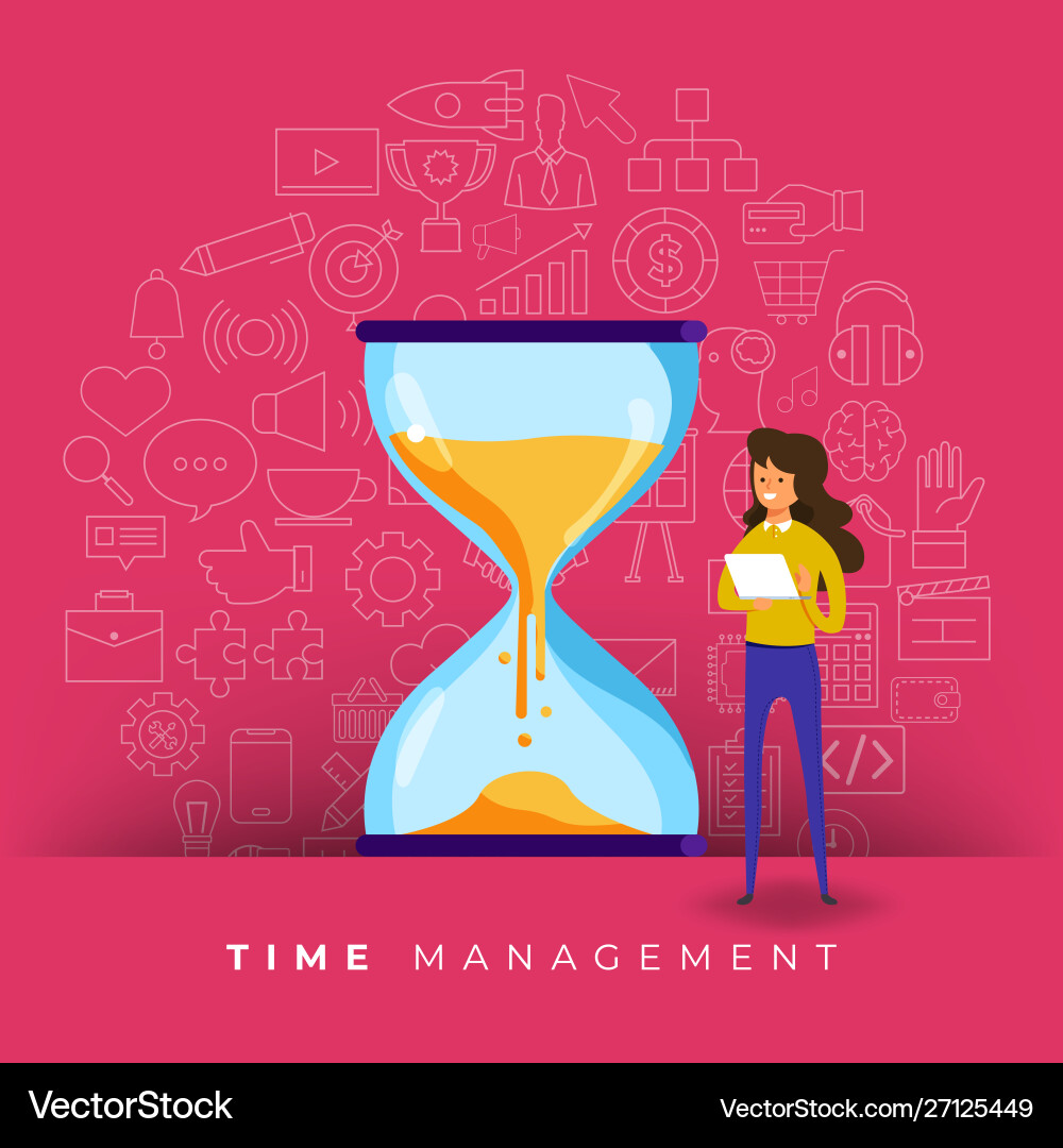Time management Royalty Free Vector Image - VectorStock
