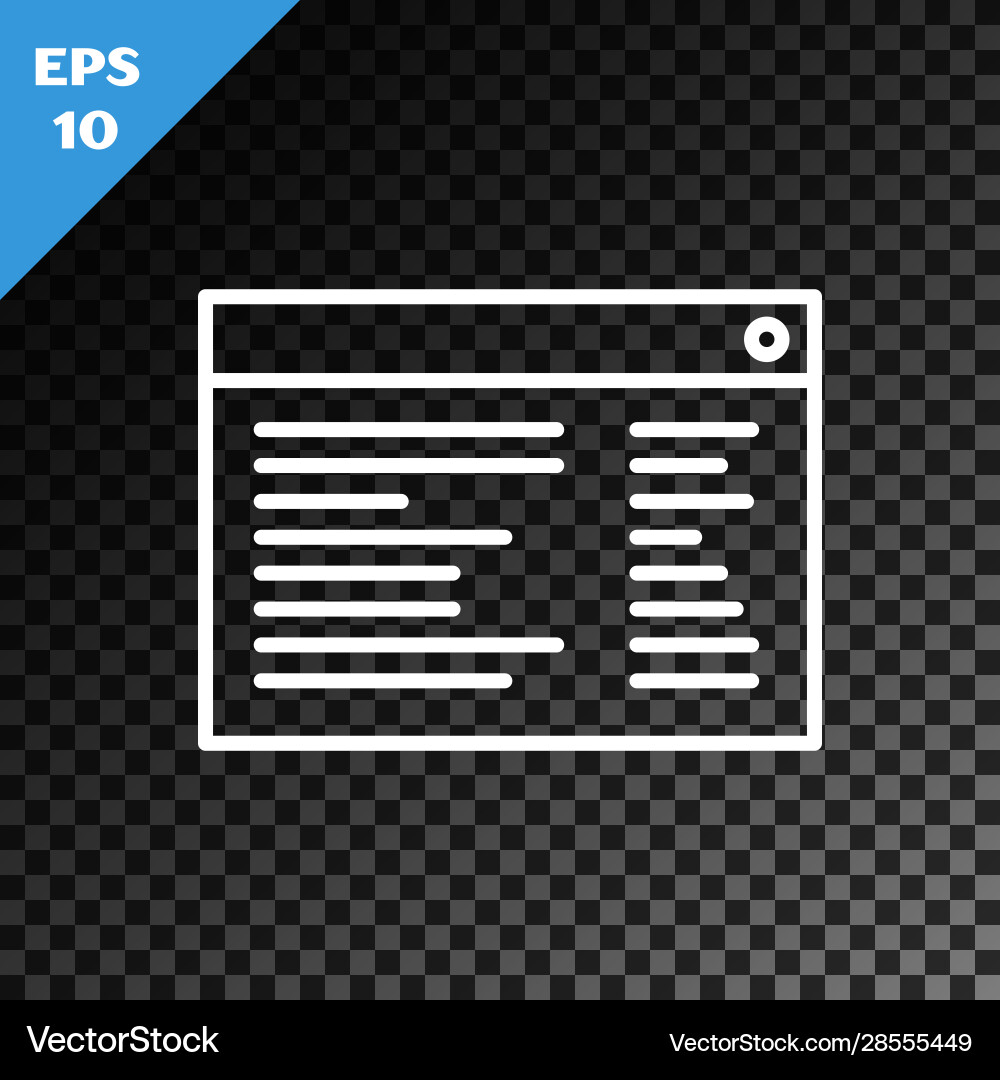 White line software web developer programming Vector Image
