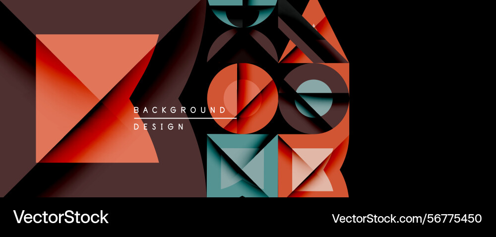 Abstract geometric composition overlapping shapes Abstract geometric composition overlapping shapes Vector Image