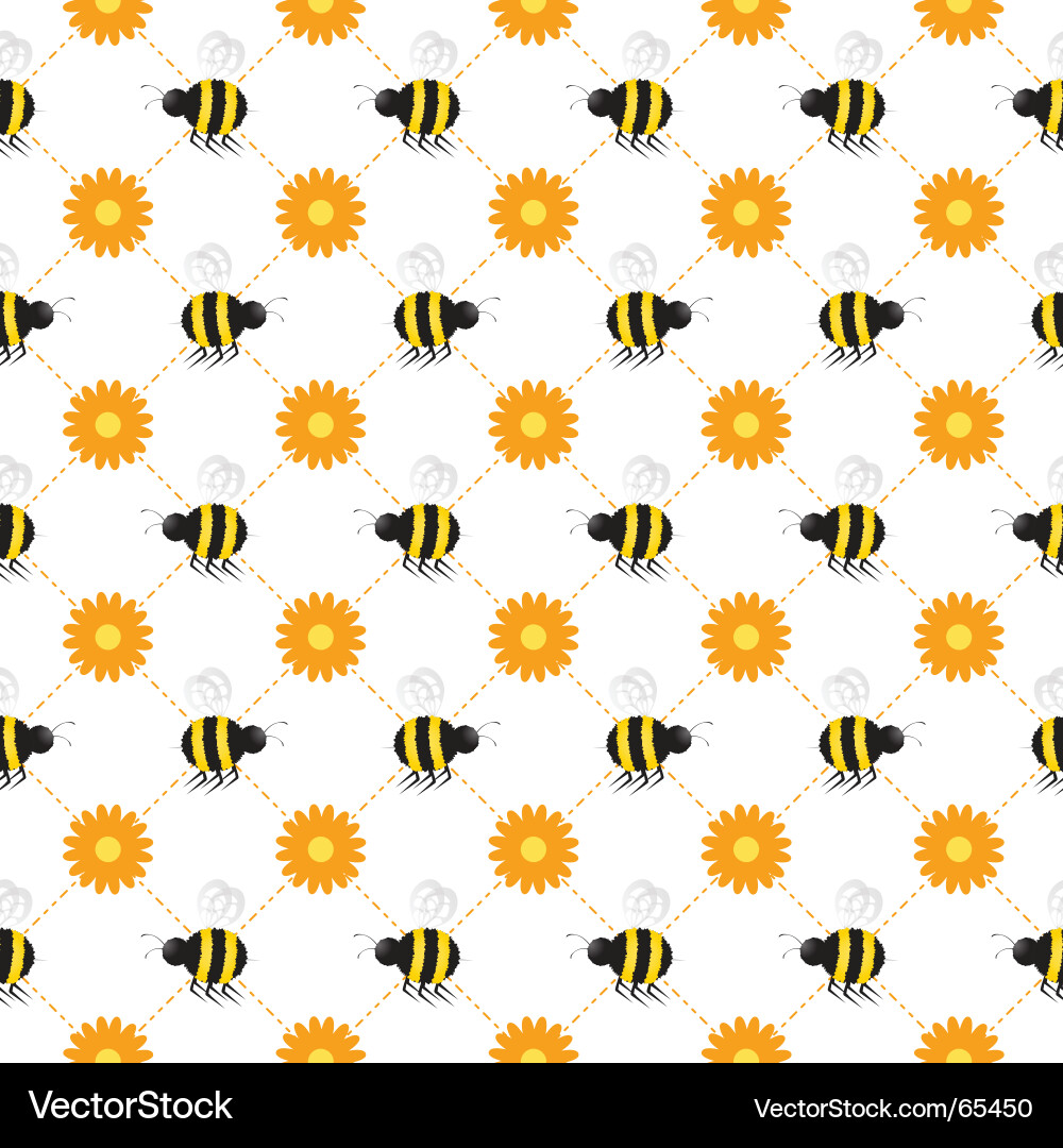 Beehive Seamless Pattern vector image