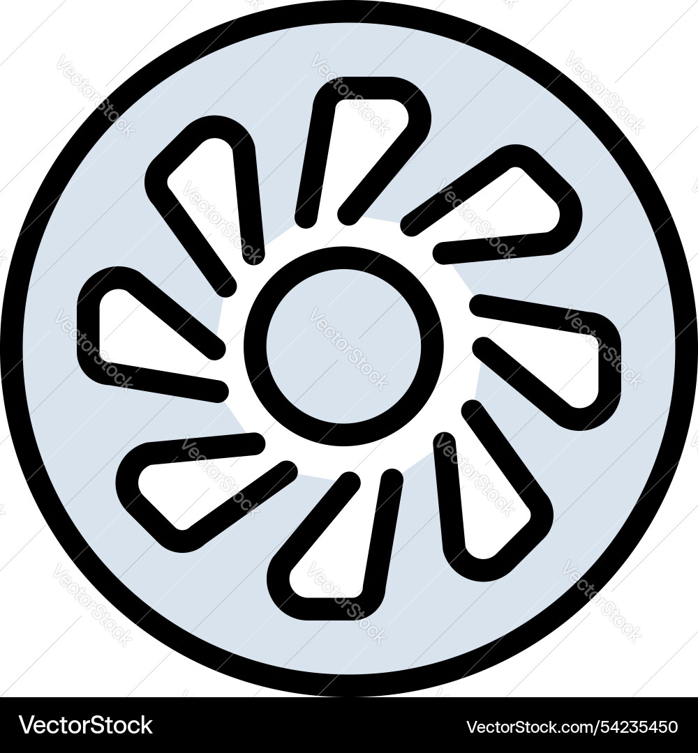 Blower color icon simple web sign of ventilator Blower color icon simple web sign of ventilator vector image