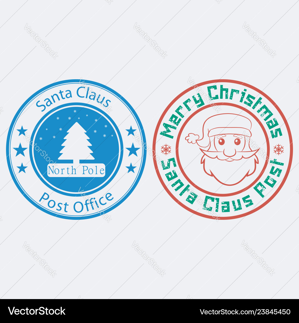 Christmas stamp vector image