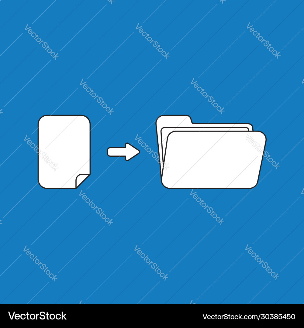 Concept blank paper into open folder Vector Image