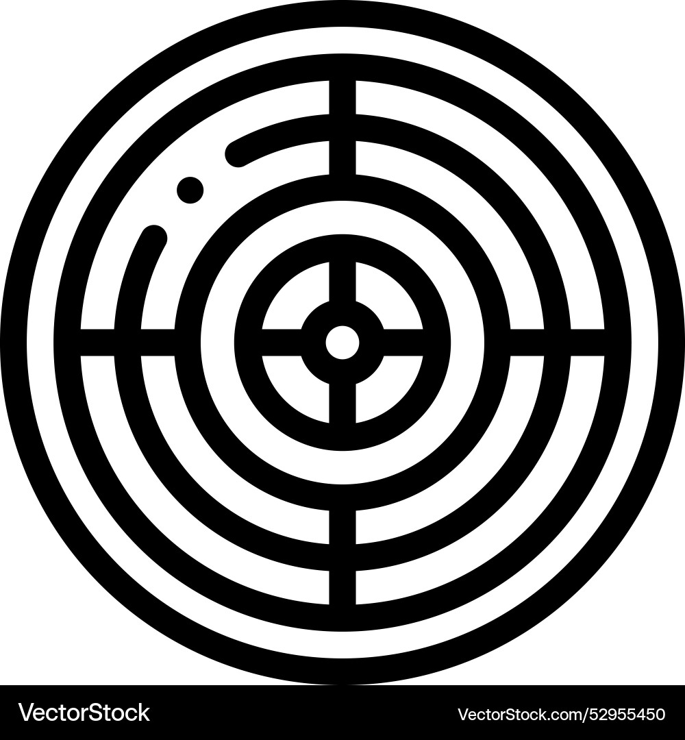Dart icon thin linear style design isolated Dart icon thin linear style design isolated vector image
