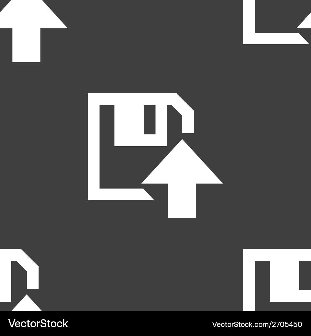 Floppy disk upload web icon flat design seamless vector image