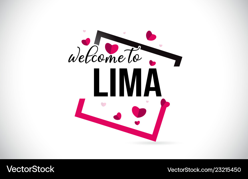 Lima welcome to word text with handwritten font Lima welcome to word text with handwritten font Vector Image