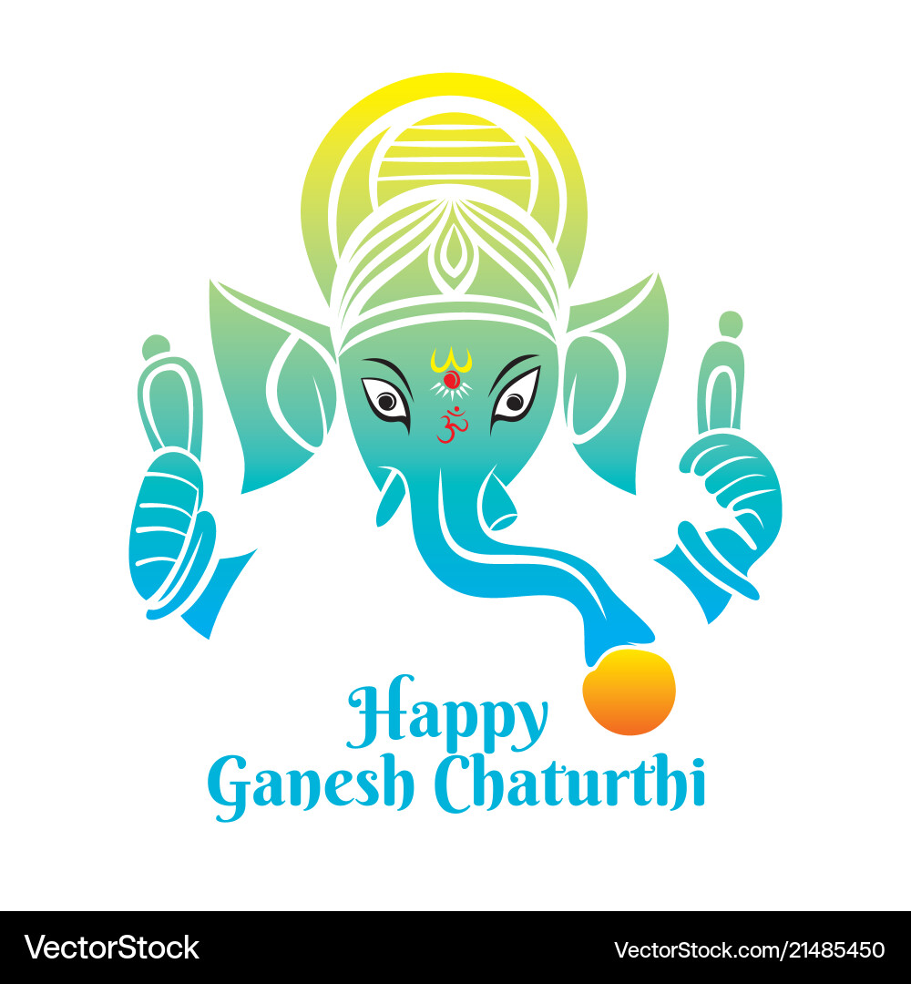 Lord Ganesha - Ganesh Chaturthi Festival Vector Image