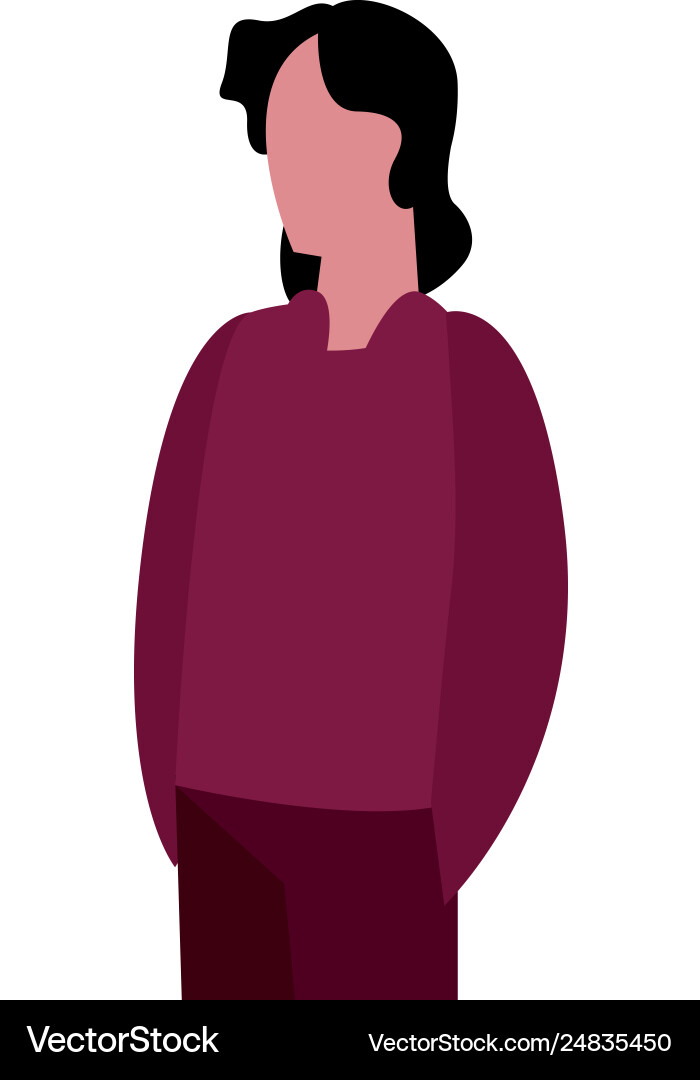 Man standing character Vector Image