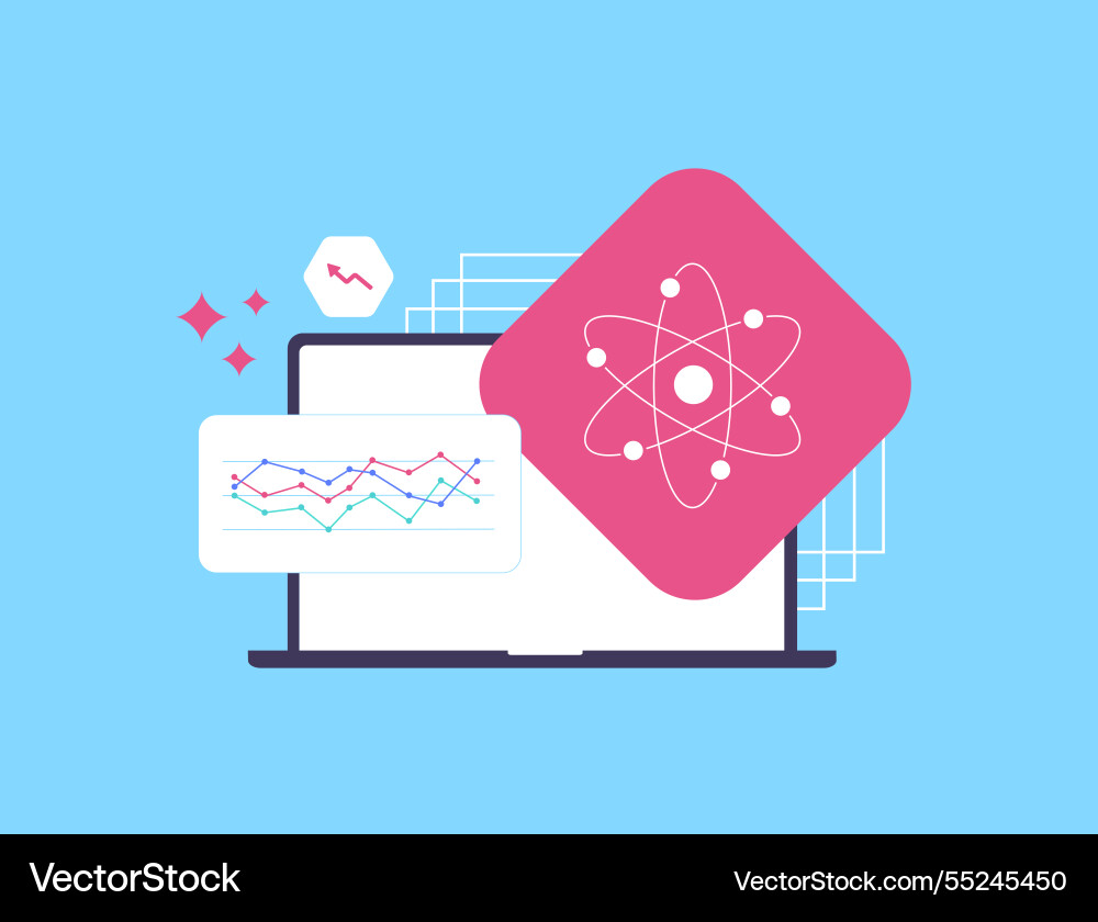 Quantum computing in marketing analytics vector image