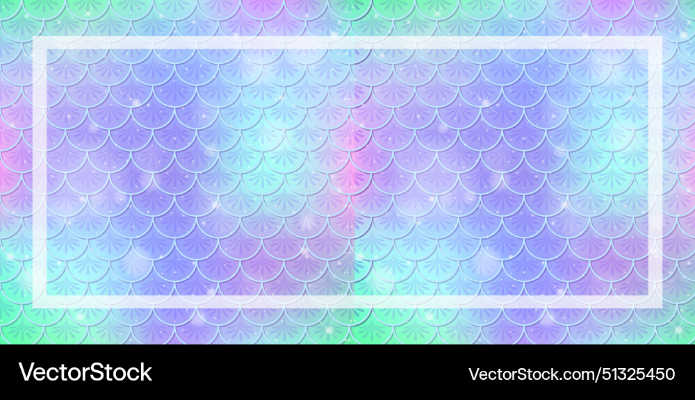 Vibrant mermaid scales with a holographic effect vector image