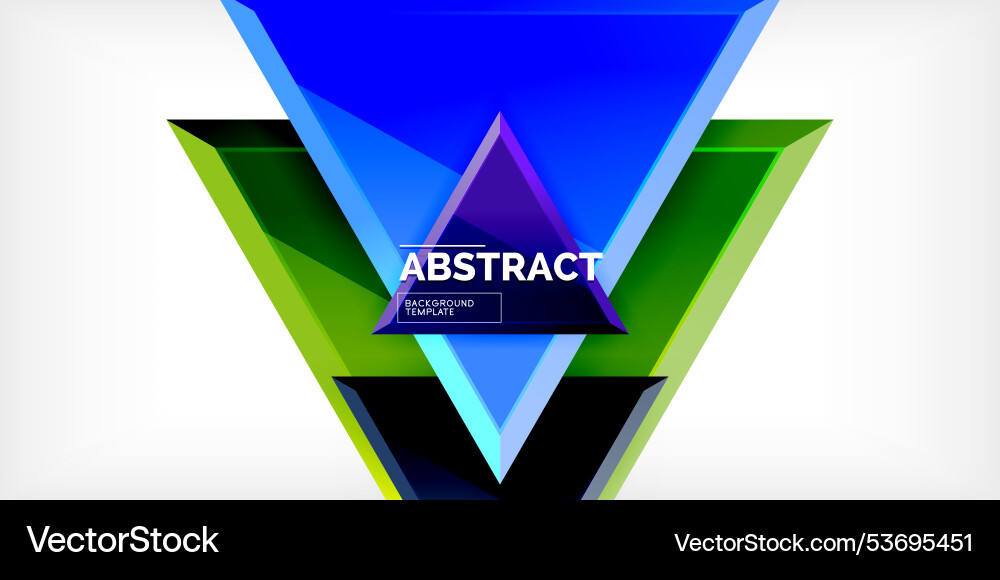 Abstract background - colorful triangles with 3d Abstract background - colorful triangles with 3d Vector Image